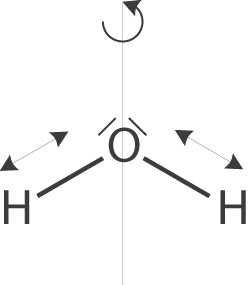 Molekülstruktur mit Sauerstoff und Wasserstoffatomen, die eine Verbindung darstellen.