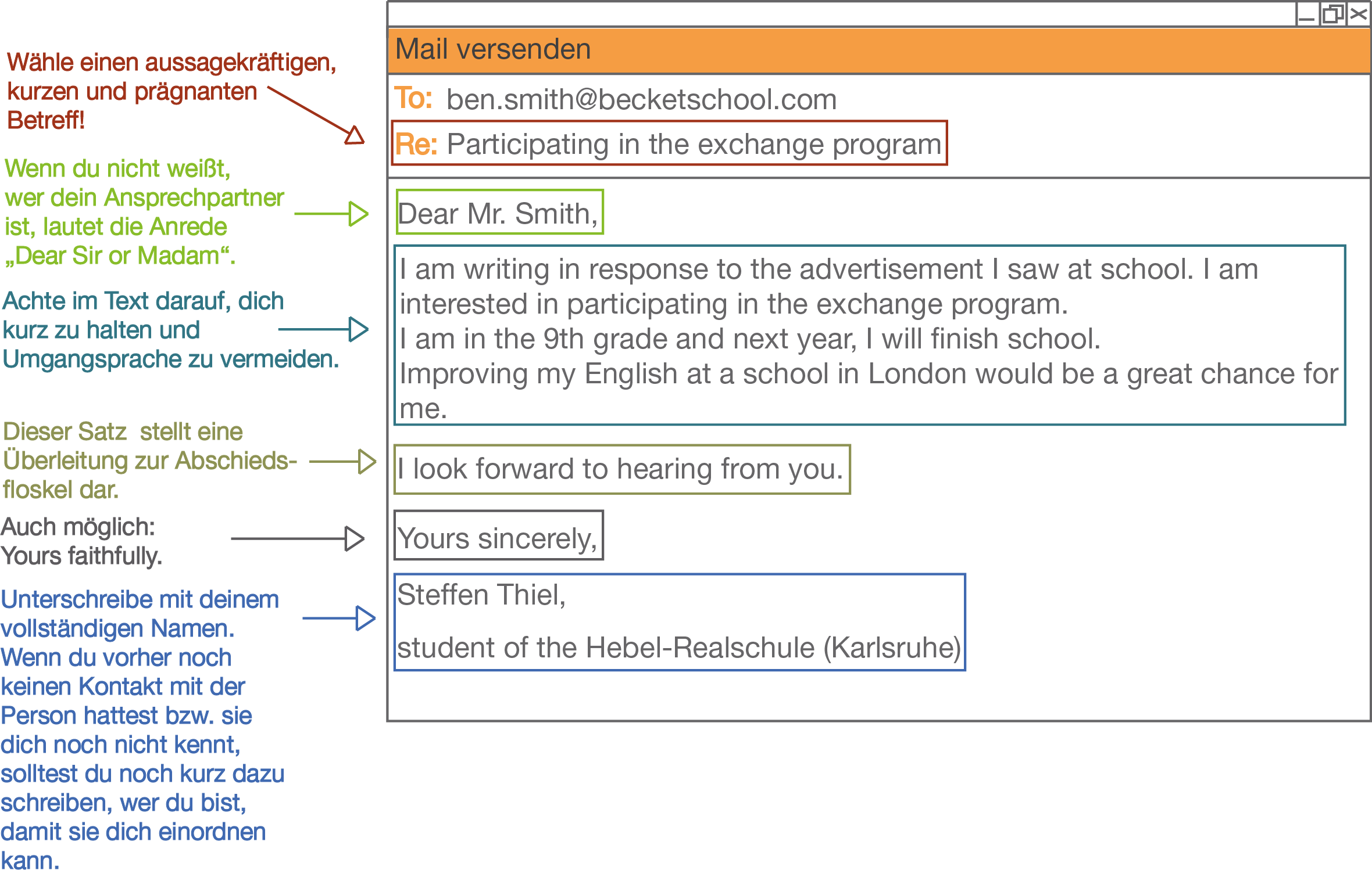 Formelles Schreiben Englisch