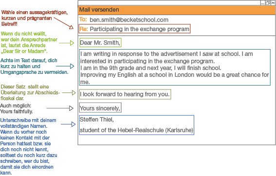 Englische email schreiben