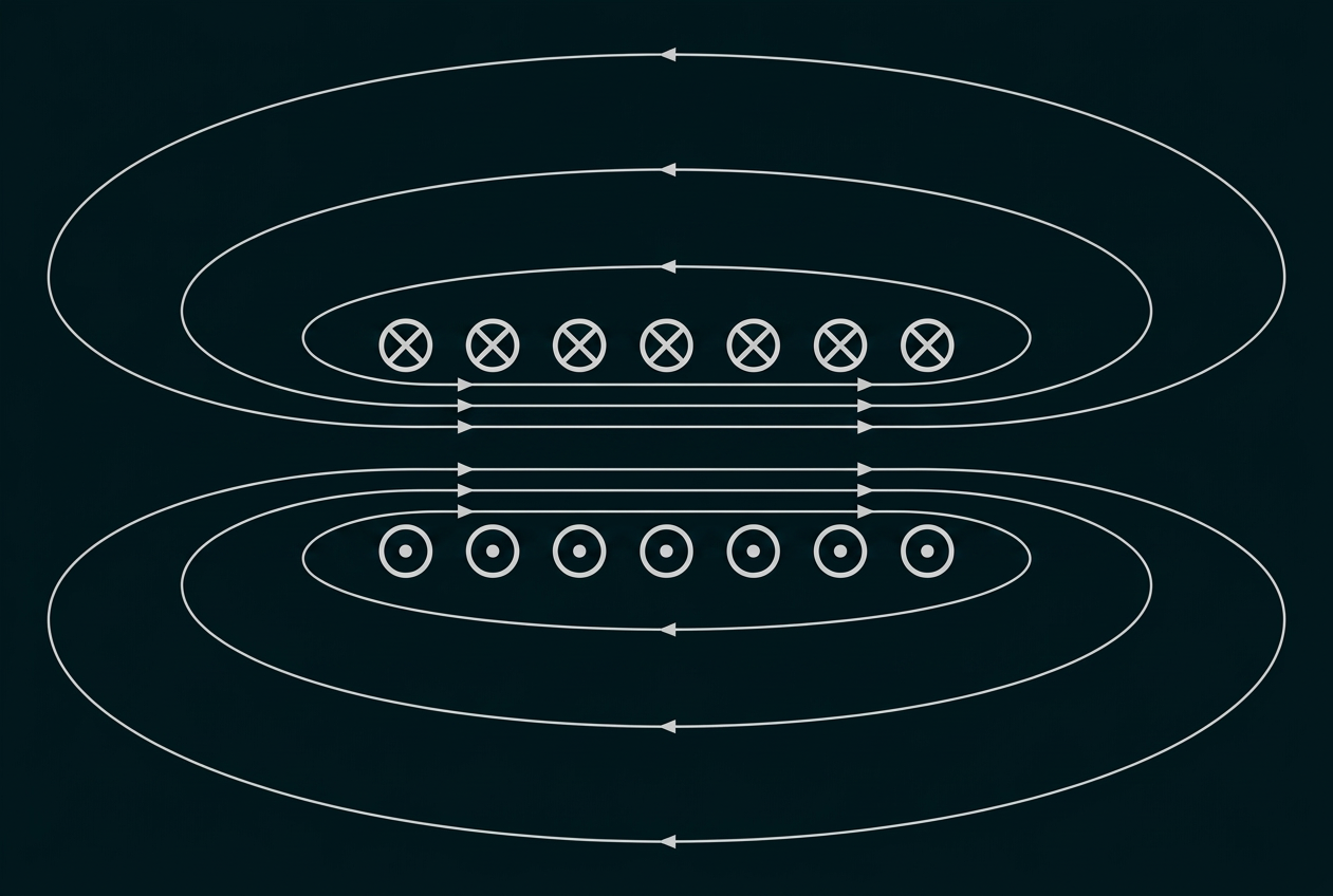 Schematische Darstellung eines Elektronenmodells mit Elektronenschalen und Elektronen.