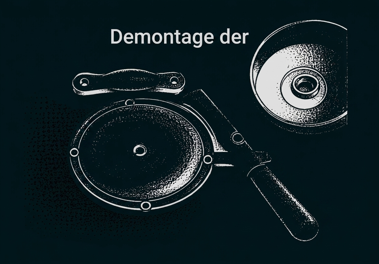 Demontage eines Lautsprechers mit technischen Bauteilen