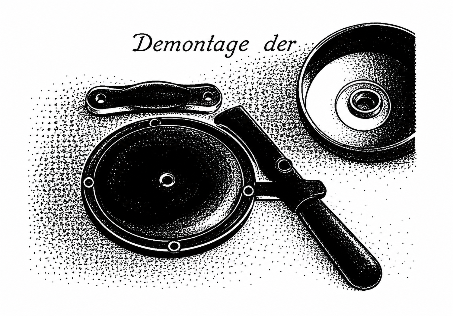 Demontage eines Lautsprechers mit technischen Bauteilen