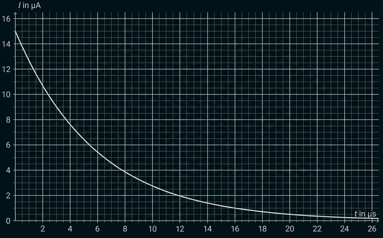 Zeitlicher Verlauf der Entladestromstärke