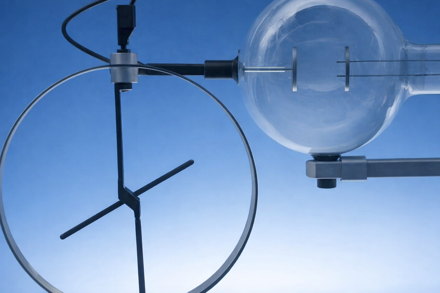 Versuchsaufbau bevor die Spannung angelegt wird