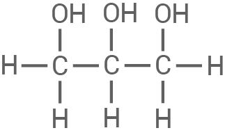 Strukturformel eines Moleküls mit mehreren Hydroxylgruppen (OH).
