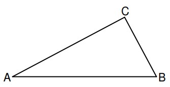 Dreieck mit den Punkten A, B und C.