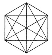Geometrische Figur mit Linien und vielen Dreiecken