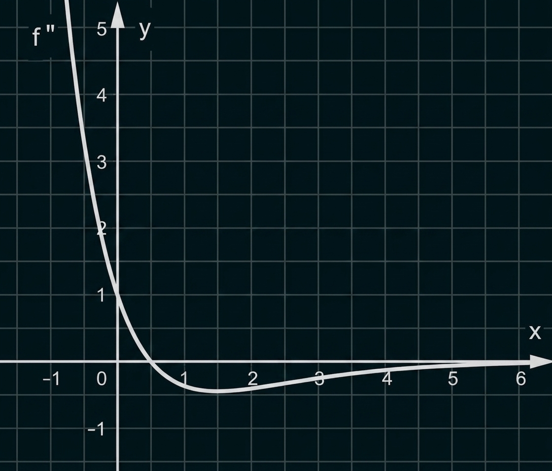 Mathematische Kurve in einem Koordinatensystem mit den Achsen x und y