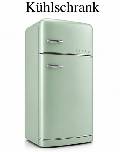 Mintgrüner Kühlschrank im Retro-Design