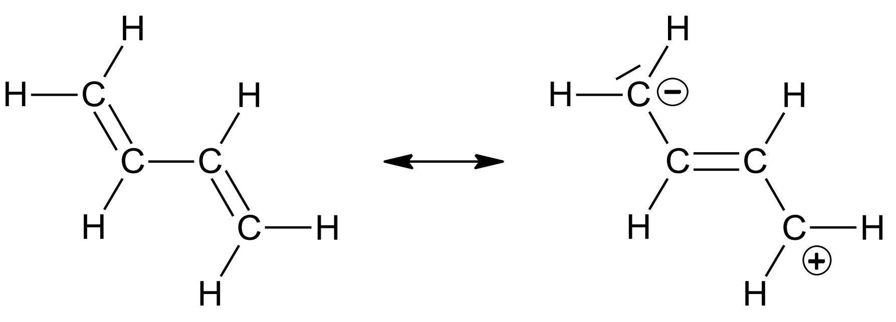 Mesomere Grenzstrukturen von Buta-1,3-dien
