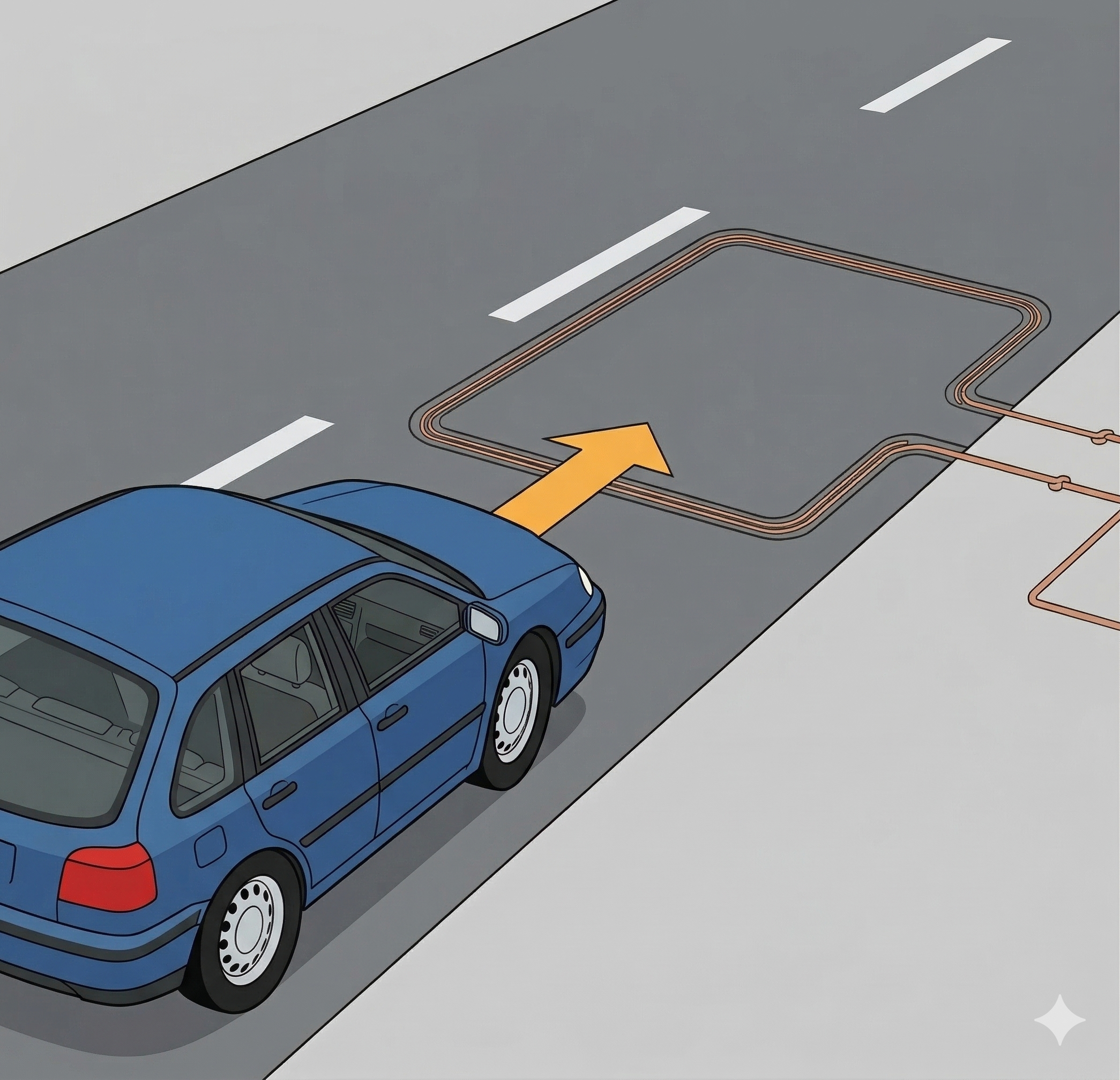 Ampelsteuerung durch Induktion