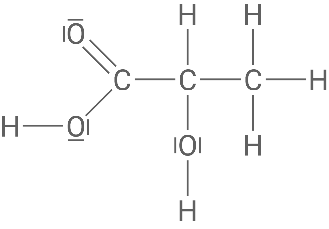 Strukturformel Milchsäure