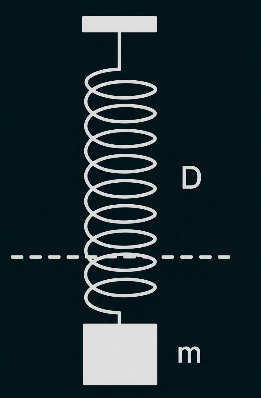 Federpendel mit Masse m und Federkonstante D