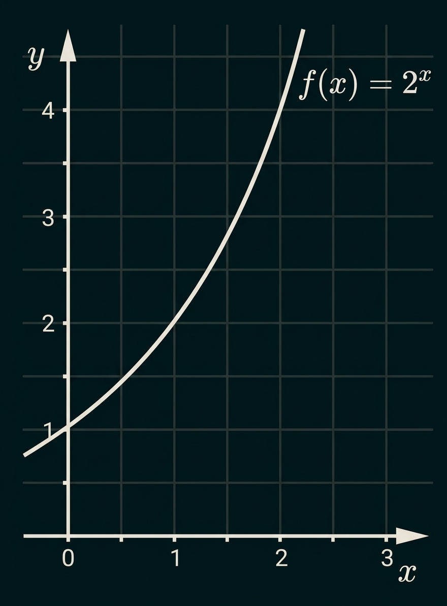 Graph einer Funktion mit exponentiellem Wachstum