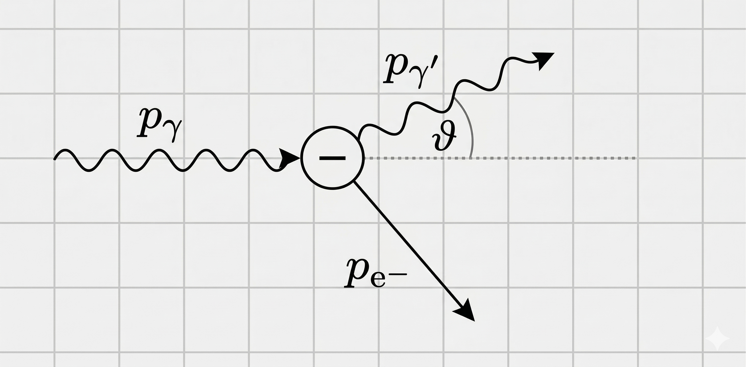 Streustahlung durch unelastischen Stoß eines Röntgenphotons mit einem freien Elektron des Graphit Kristalls