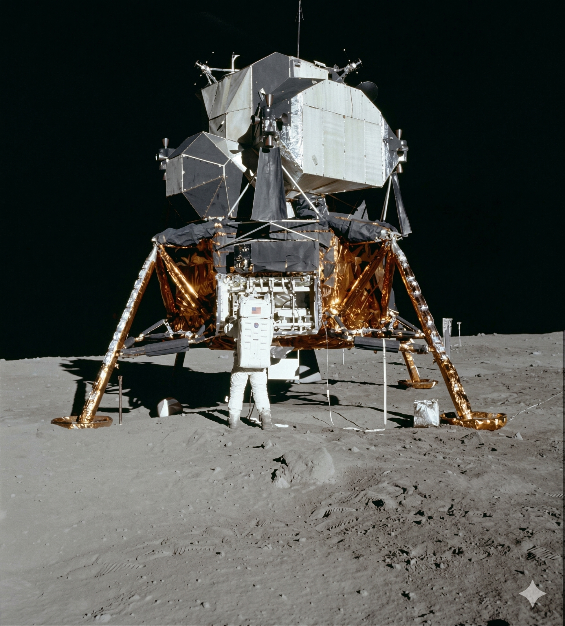 Landefähre Eagle auf dem Mond