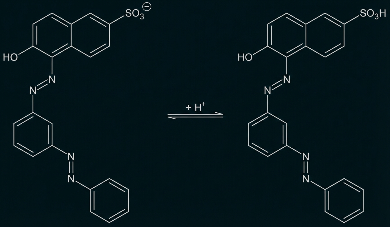 Säure-Base-Gleichgewicht Säurerot 73 Strukturformel