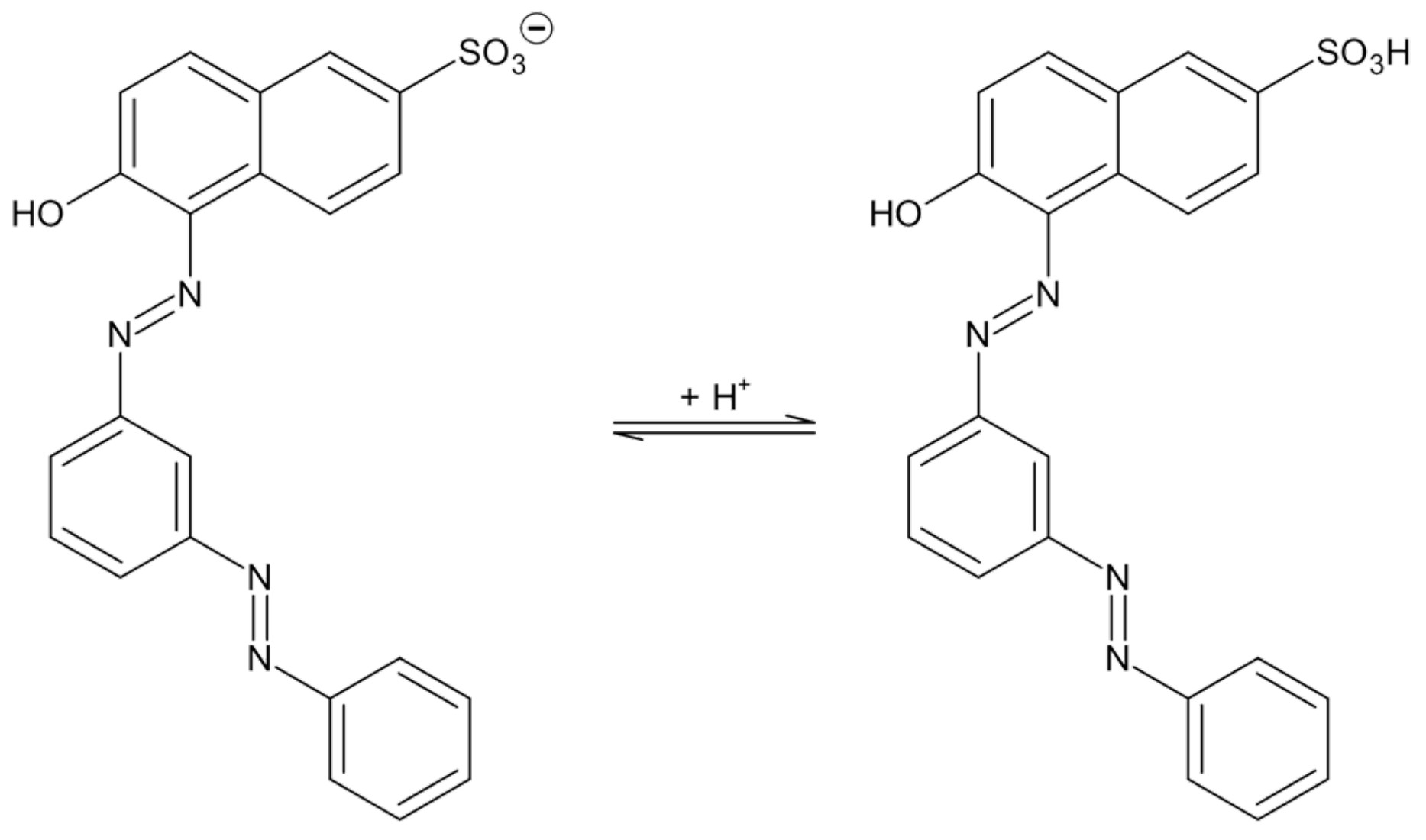 Säure-Base-Gleichgewicht Säurerot 73 Strukturformel