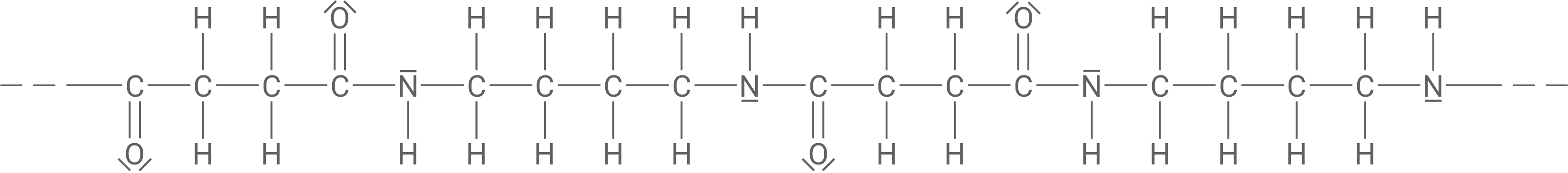 Strukturformelausschnitt Polyamid Tetramer aus Butan-1,4-disäure und Butan-1,4-diamin