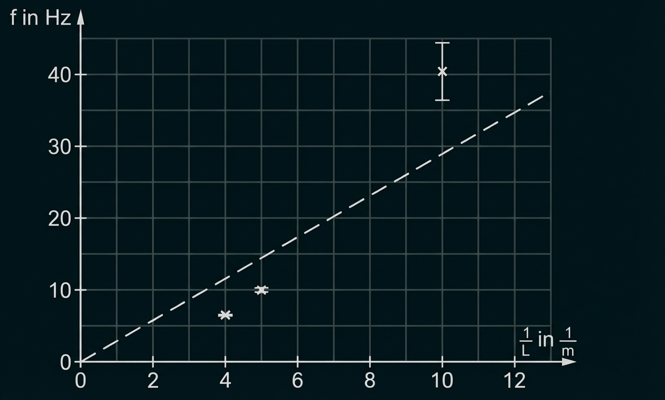 Überprüfen der direkten Proportionalität mit Ursprungsgeraden