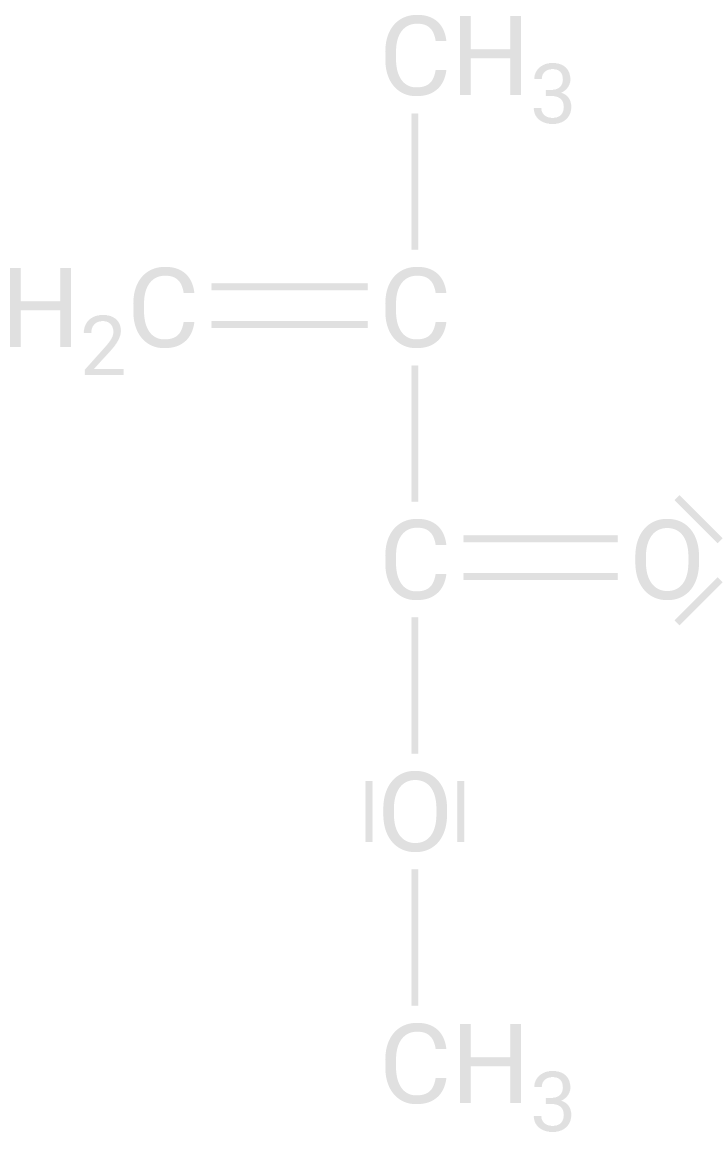 Strukturformel Monomer von PMMA Methylmethacrylat MMA