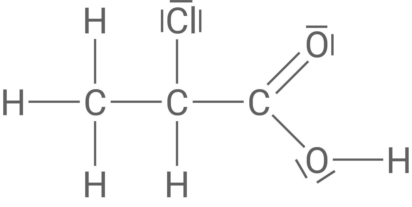Strukturformel 2-Chlorpropansäure