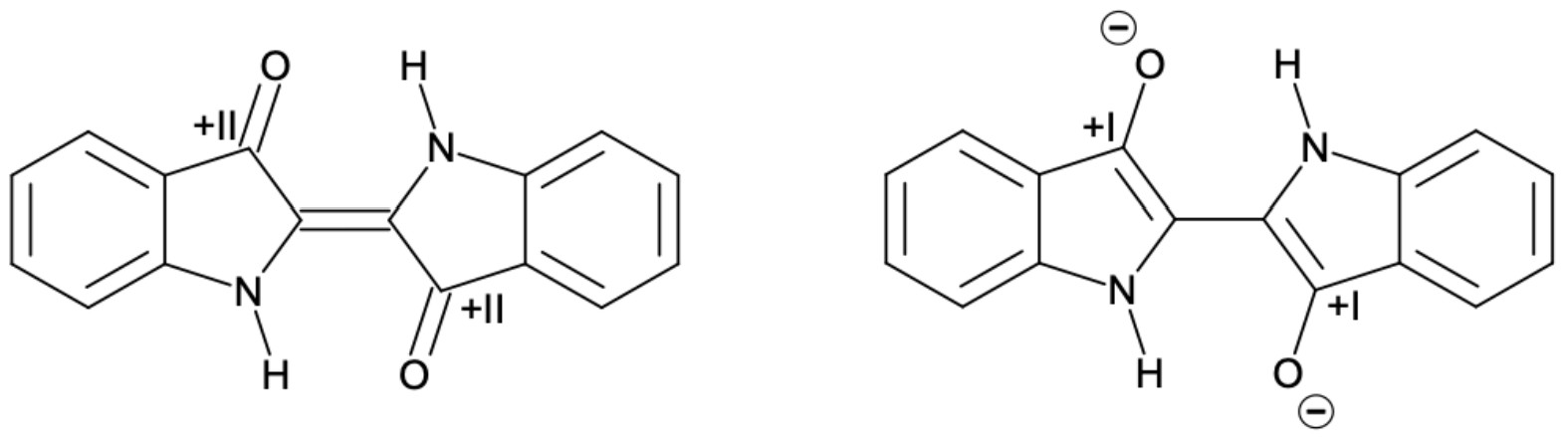 Oxidationszahlen Indigo und Leukoindigo