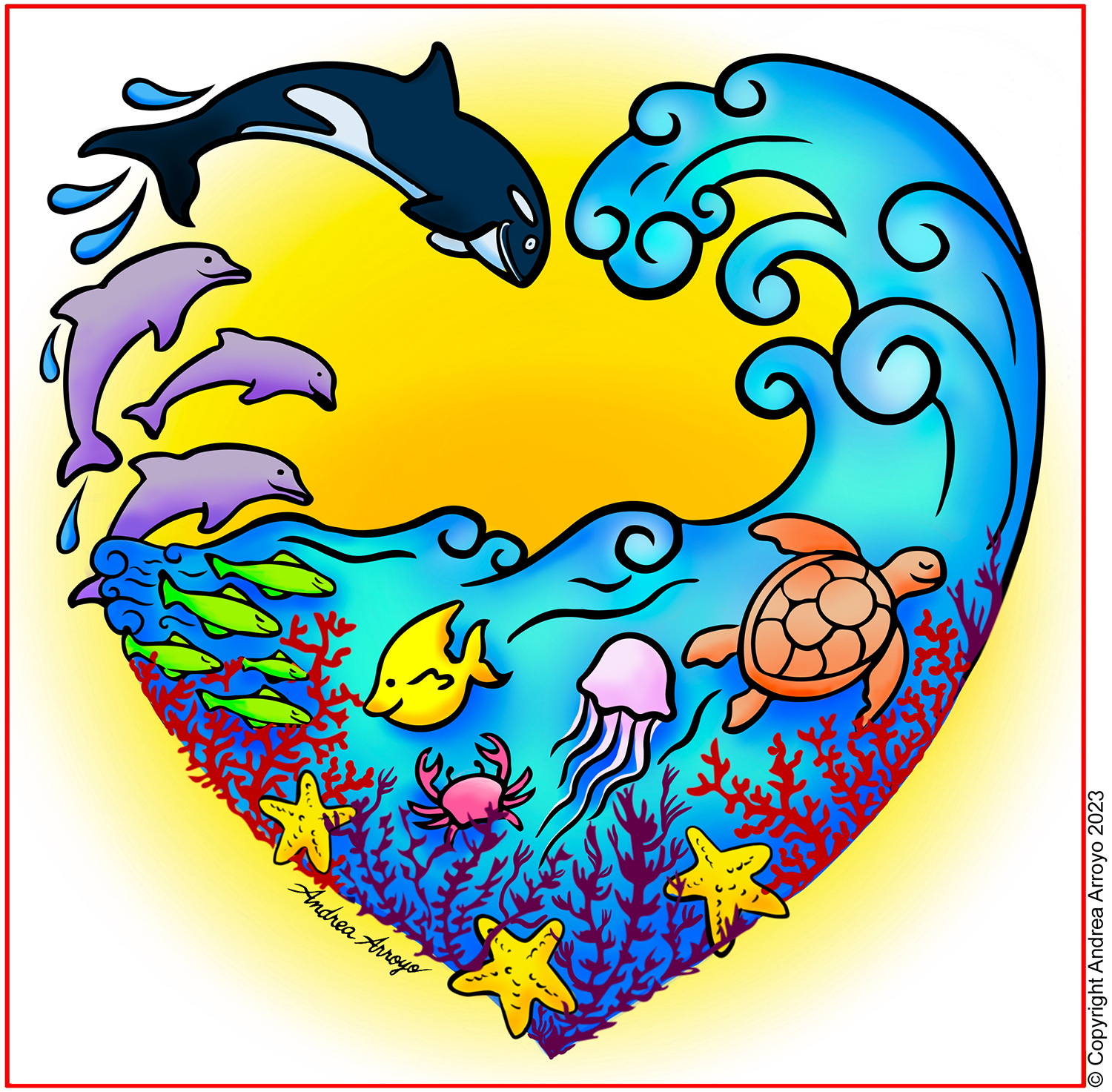 Cartoon World Ocean Day (8th June)
