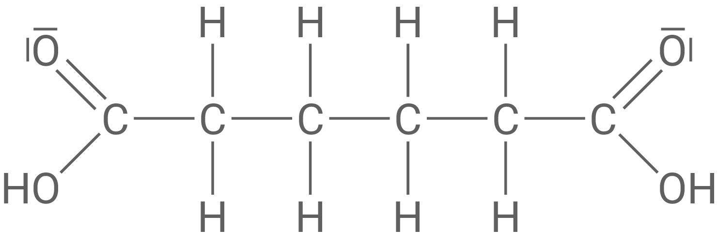 Strukturformel Hexandisäure Adipinsäure