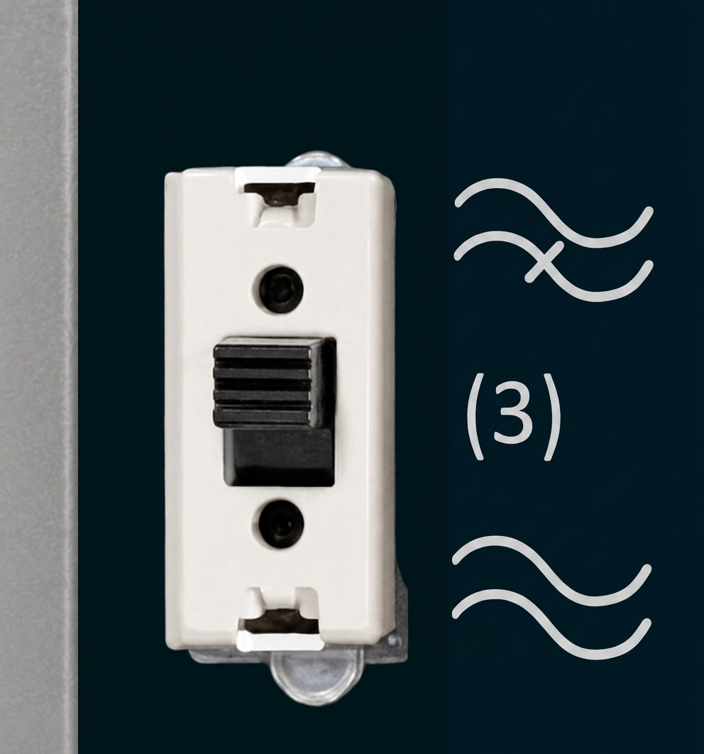 Schalter mit Wellen-Symbol und Stufe 3