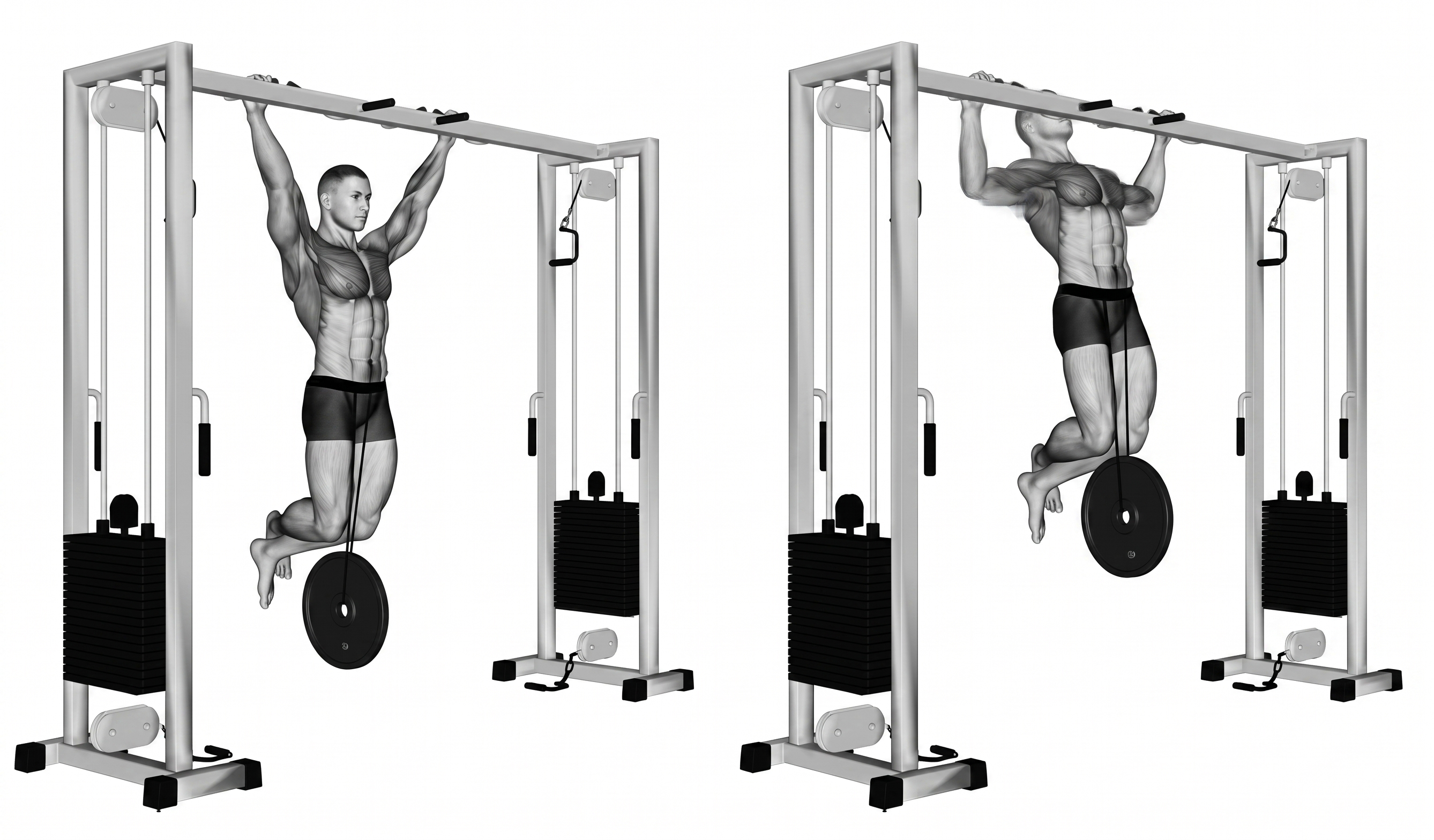 Beidarmiger Klimmzug mit Zusatzgewicht