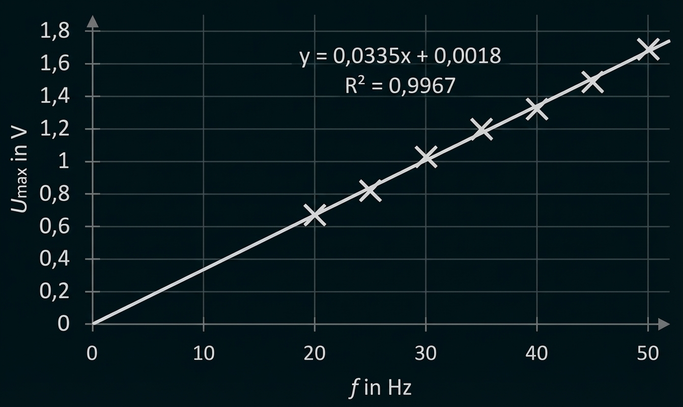 Diagramm mit Ausgleichsgerade