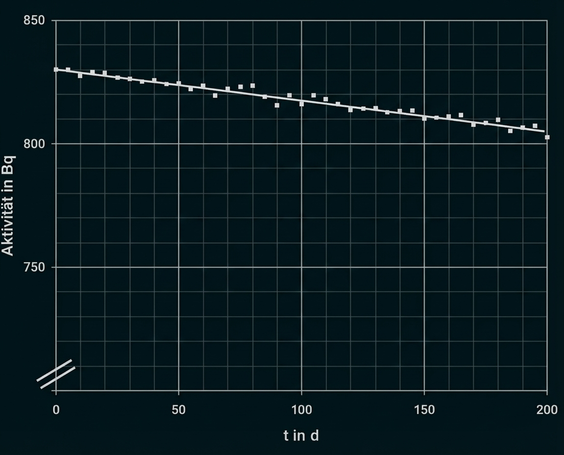 Gemessene Aktivitäten der Wasserproben