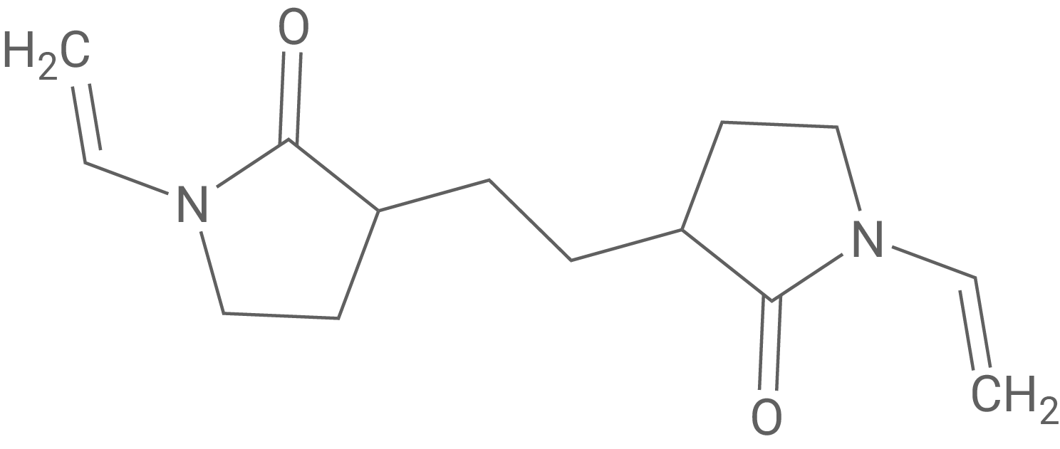 Strukturformel zweites Monomer Povidon-Iod Crospovidon