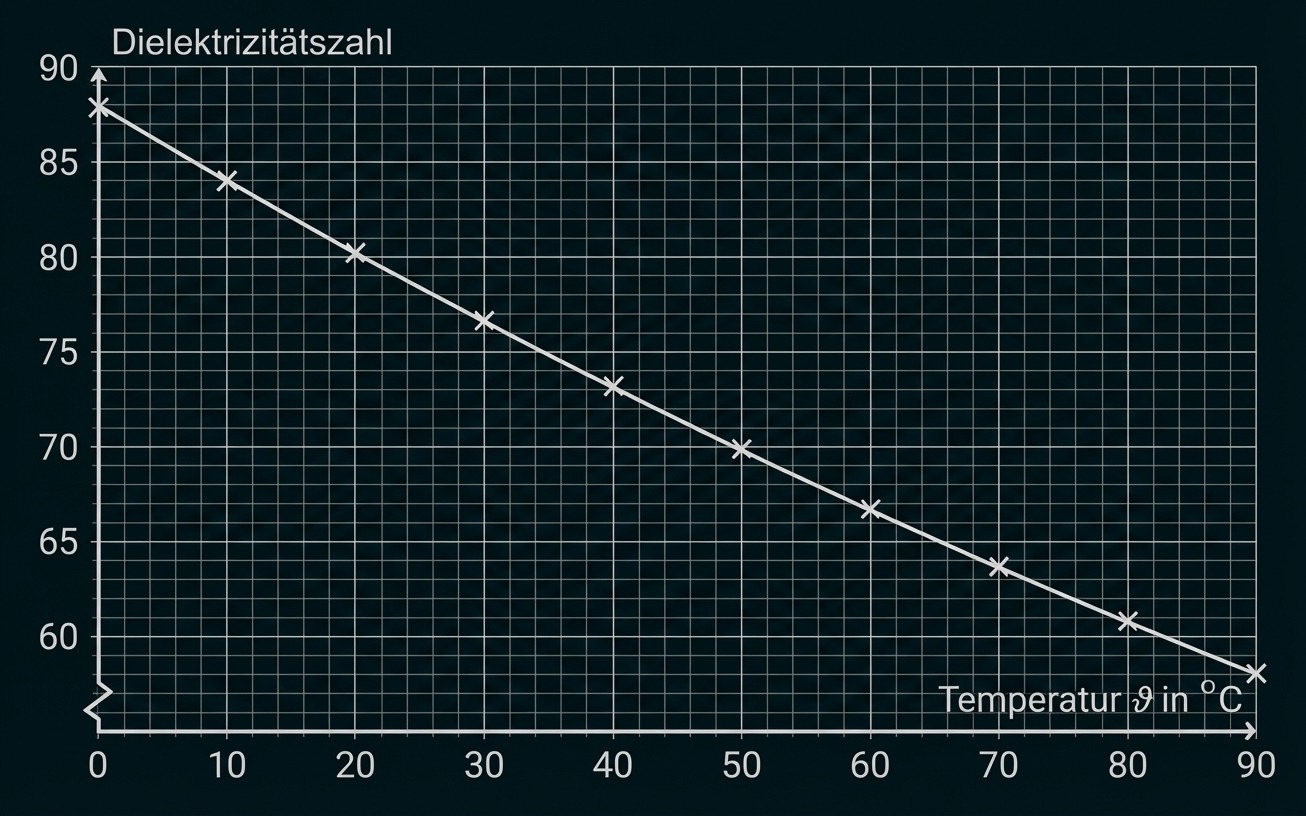 Relative Dielektrizitätszahl des Wasser