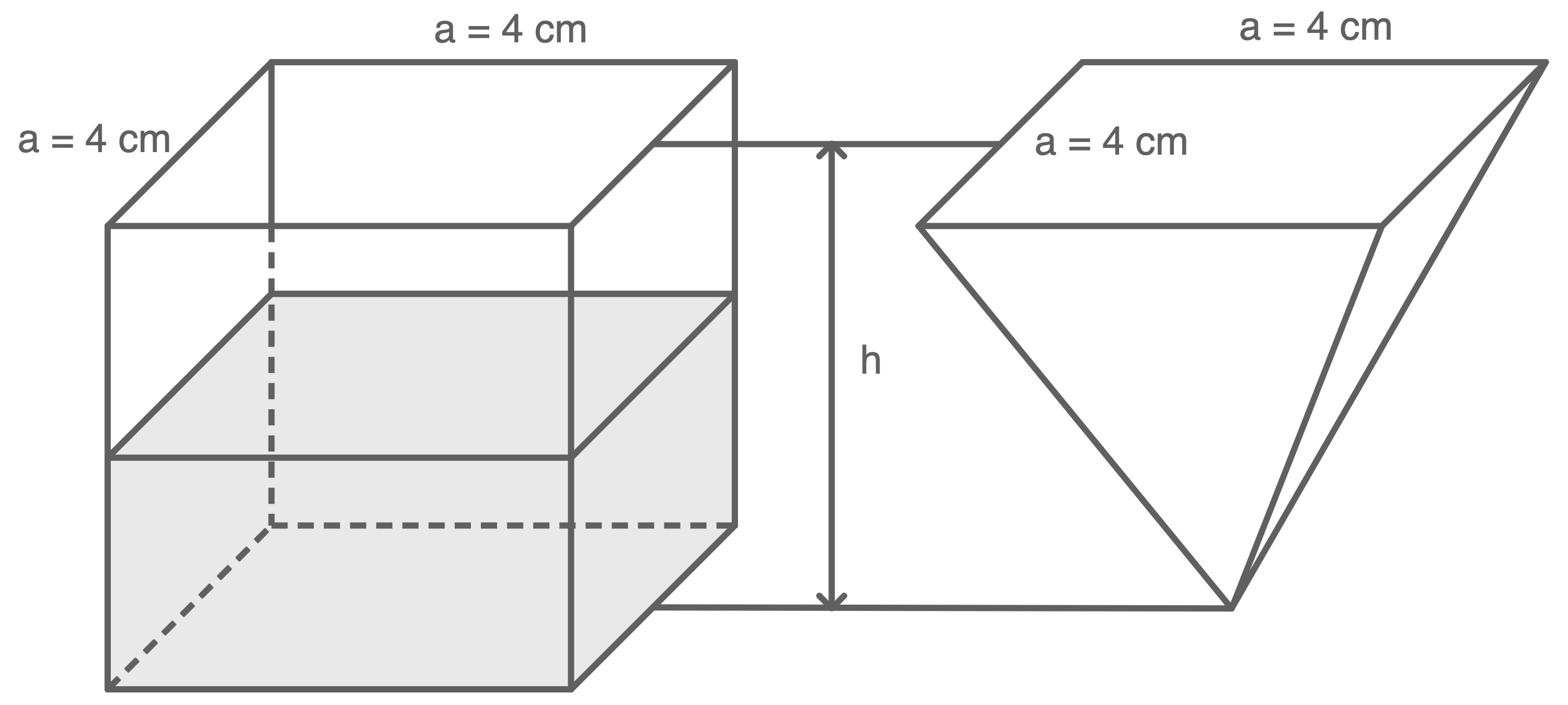 BaWü HSA 2022 Würfel Pyramide Volumen Strecke Länge