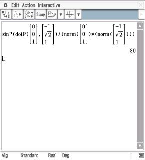 Mathematische Berechnung in einer Software mit einer Funktion und Matrixdarstellung.