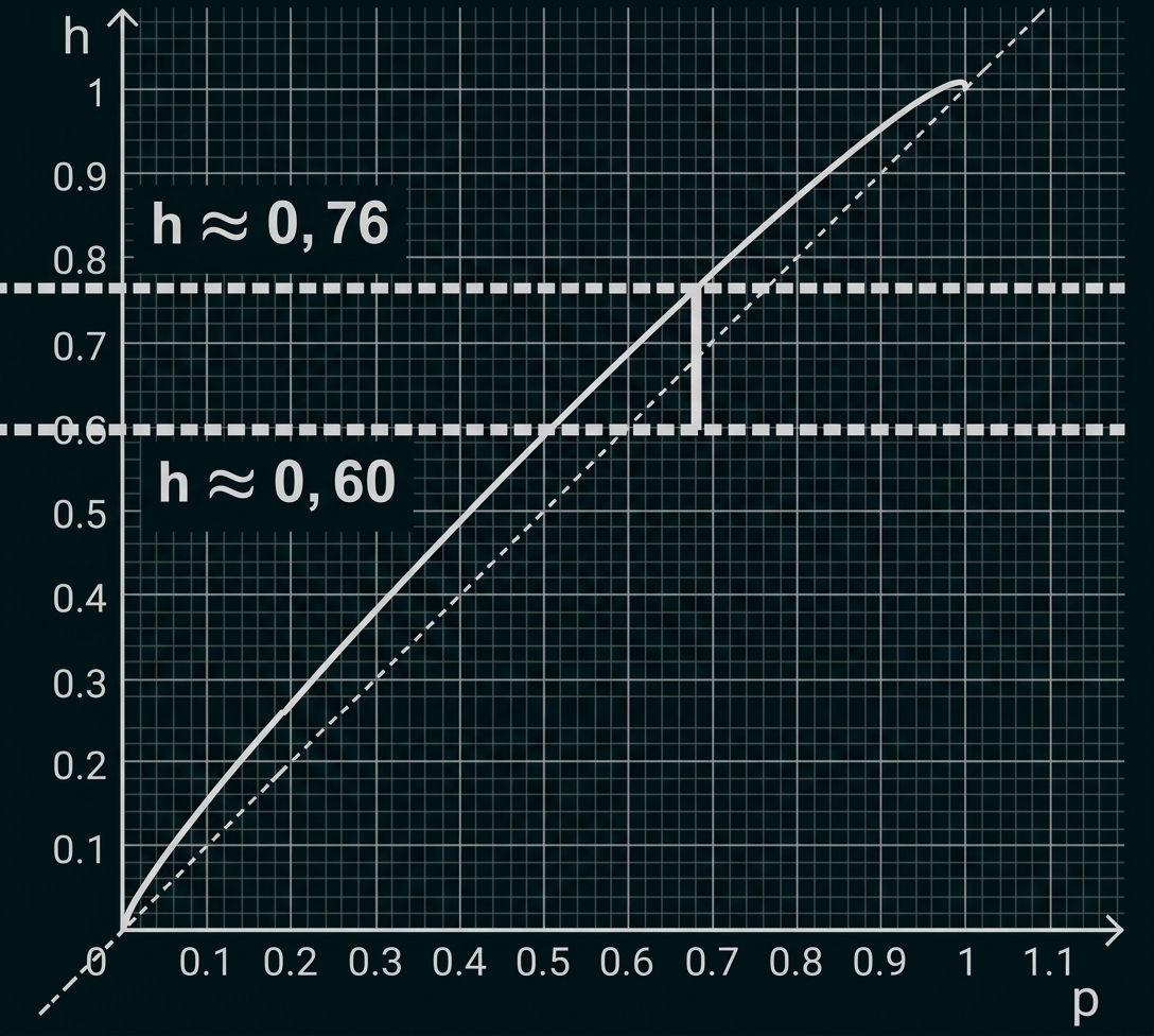 Koordinatensystem mit Graph f und Koordinatenhalbierende