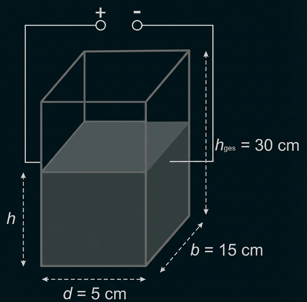 Schematischer Aufbau des Behälters