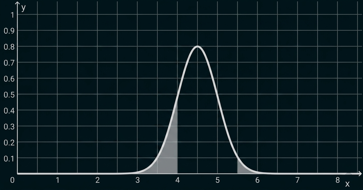 Dichtefunktion graphisch dargestellt