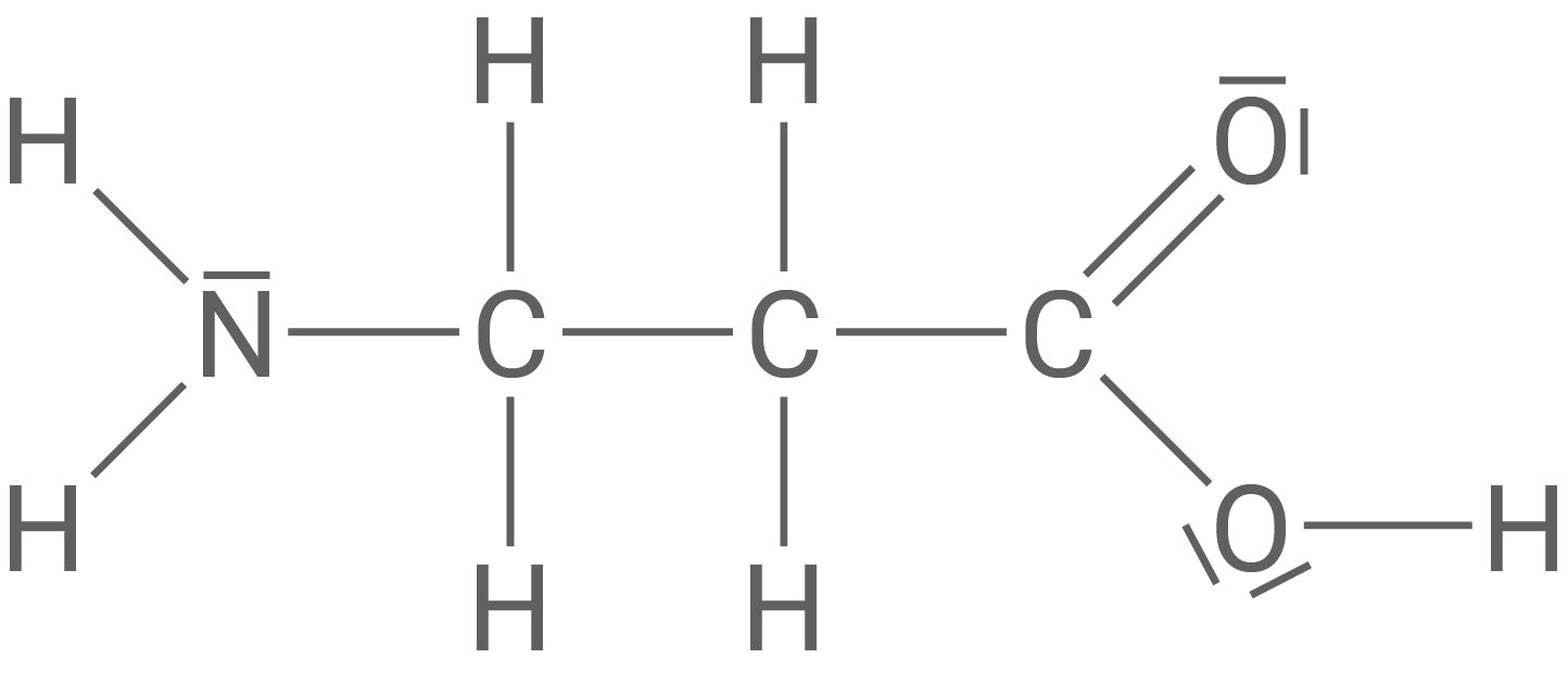 Strukturformel 3-Aminopropansäure