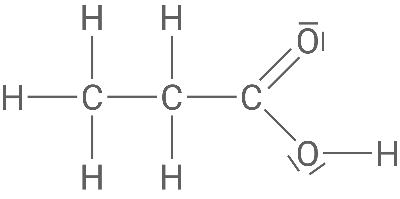 Strukturformel Propansäure