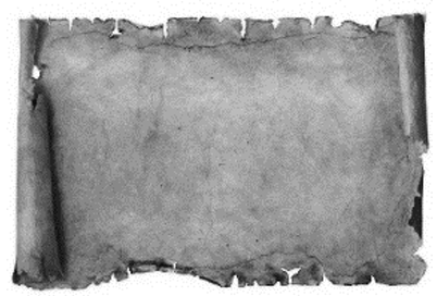 Altes, vergilbtes Pergament mit zerrissenen Rändern