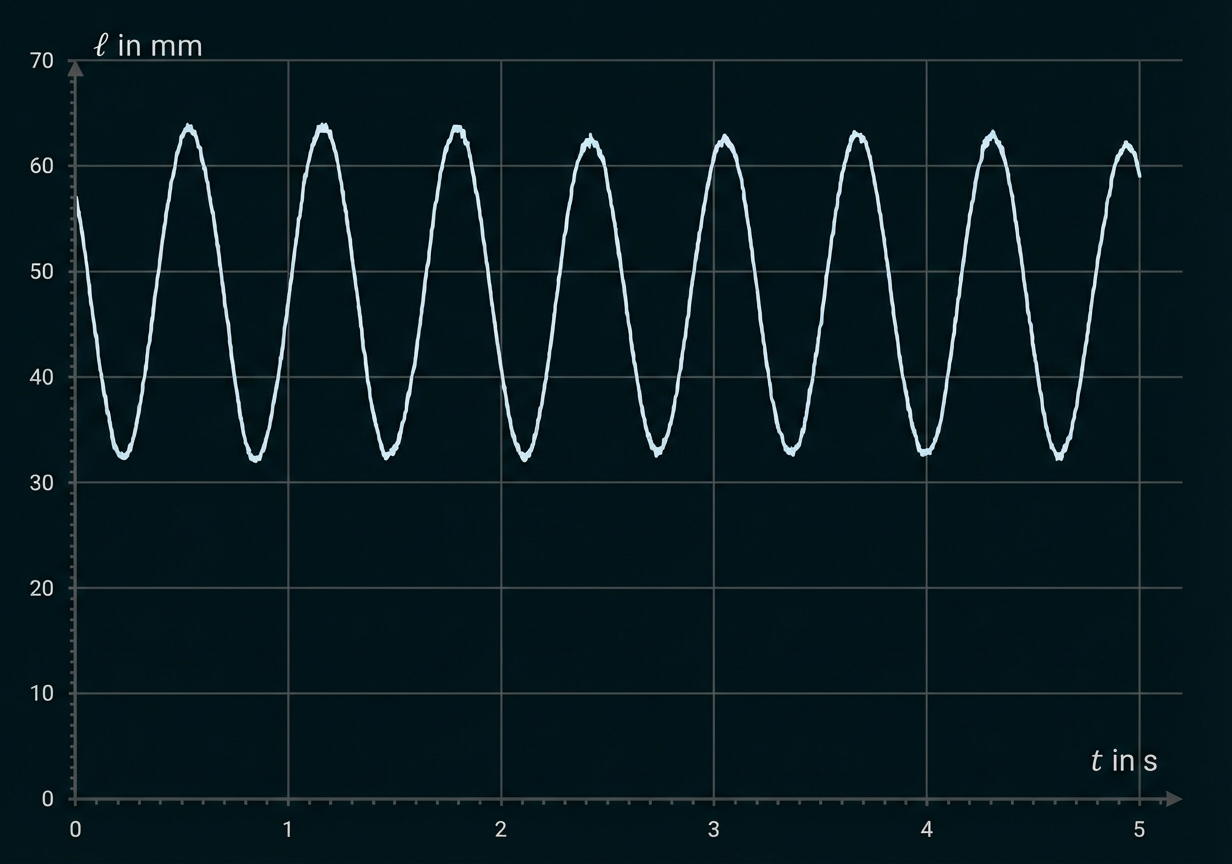 Länge in Abh. der Zeit
