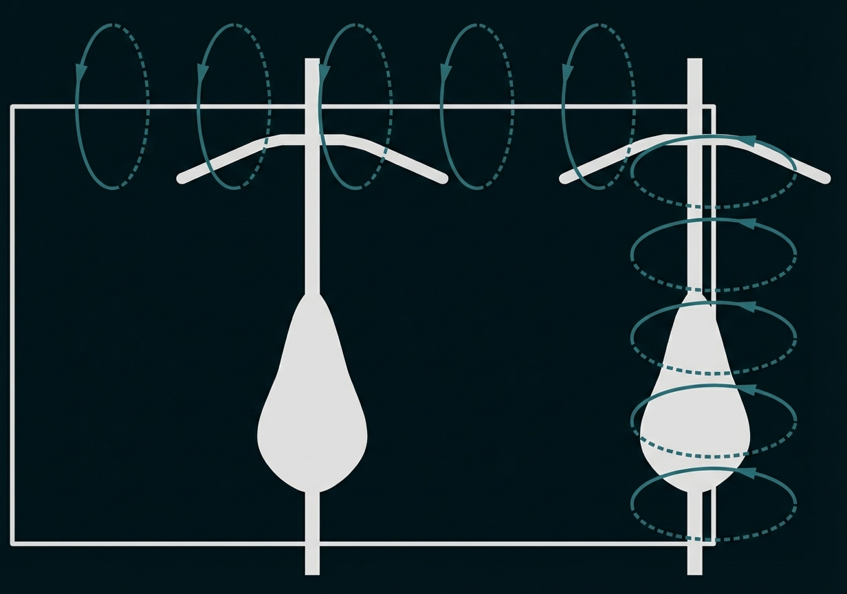 Skizze magnetischer Feldlinien der Induktionsschleife auf Höhe des Fahrrads