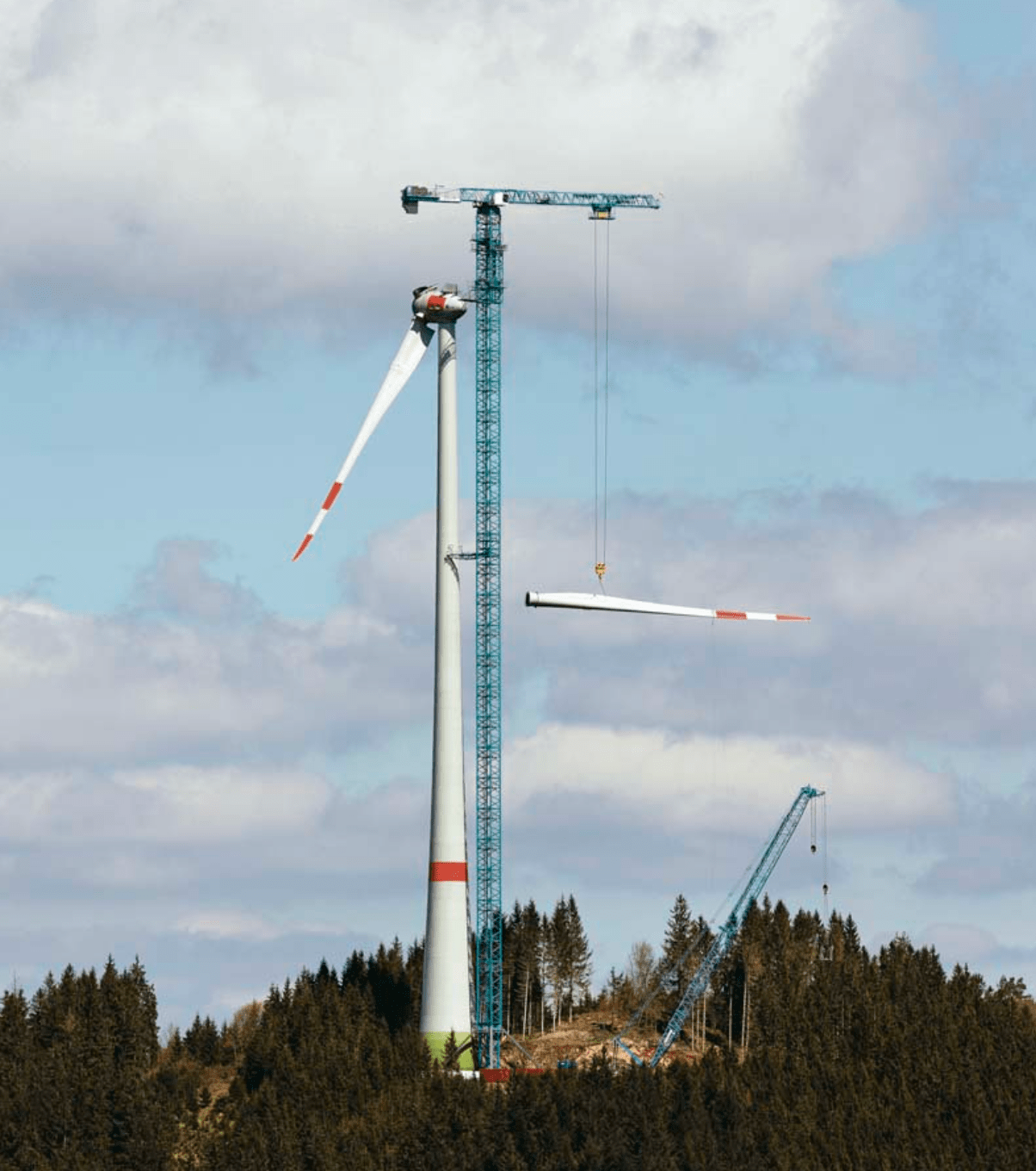 hessen physik abi gk 2022 aufgabe a1 material 1 kran bei der montage einer windkraftanlage