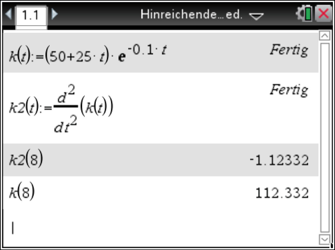 Mathematische Gleichungen und Berechnungen in einer Softwareanwendung.