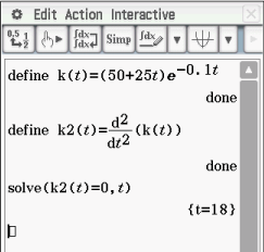 Screenshot einer mathematischen Berechnung in einer Software.
