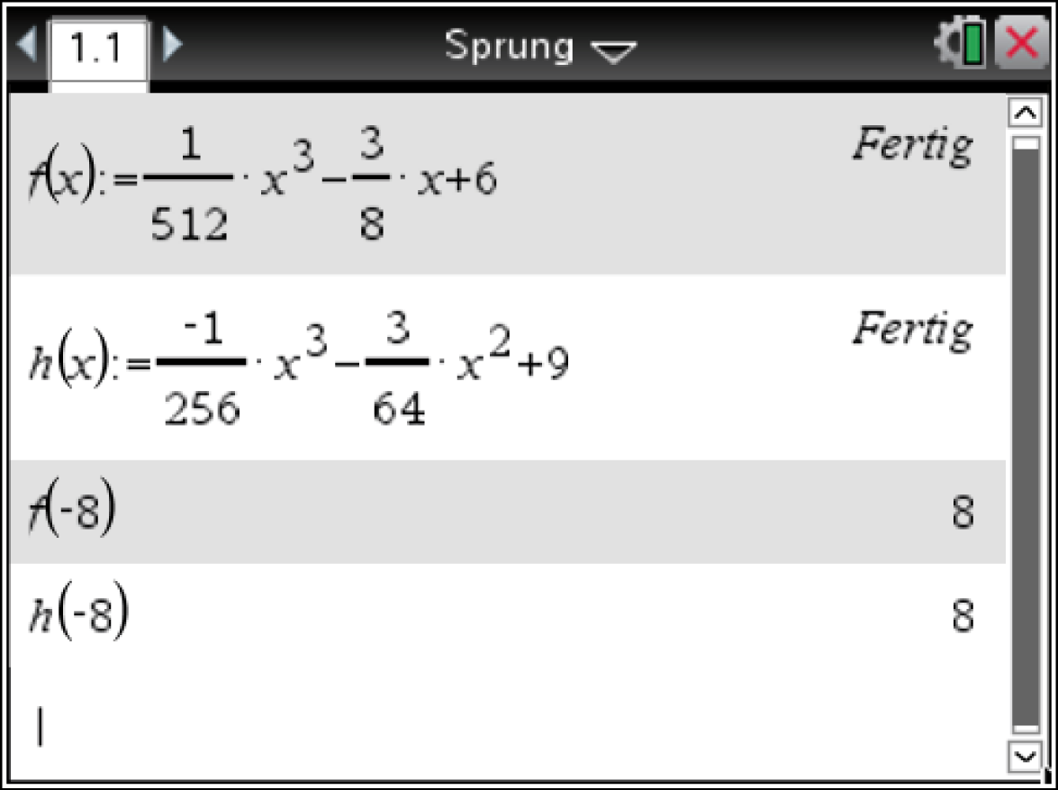 Mathematische Ausdrücke und Berechnungen in einer Softwareanwendung.