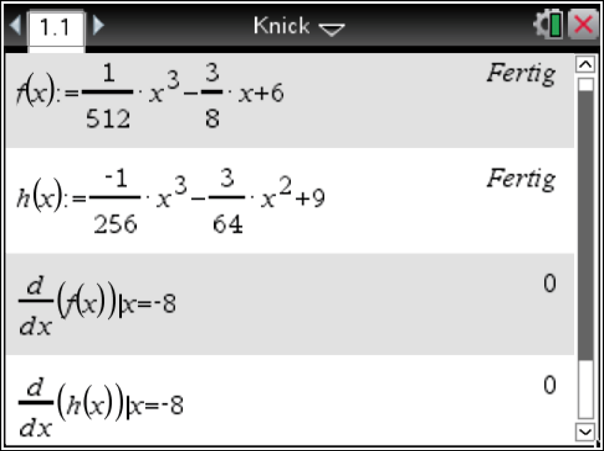 Mathematische Funktionen und Ableitungen in einer Übersicht.